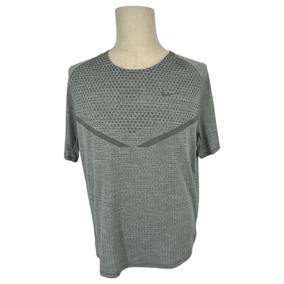 Nike Other - Nike Running Dri-FIT ADV TechKnit Ultra Shirt Mens L Grey Training Gym Top‎